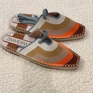 Zimmermann Orange and Brown Espadrilles